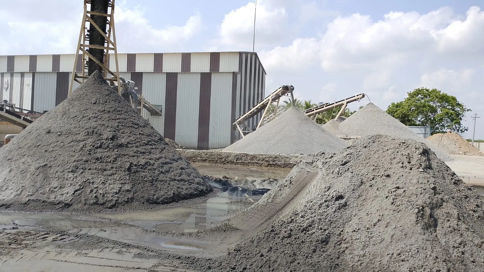 Stockpiles Wet Ground Virudhunagar